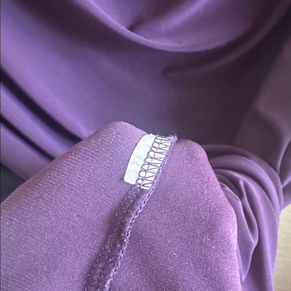 Suzie In The City Purple Draped Cowl Neck Short Sleeve Top Evening Casual Blouse - Picture 5 of 5
